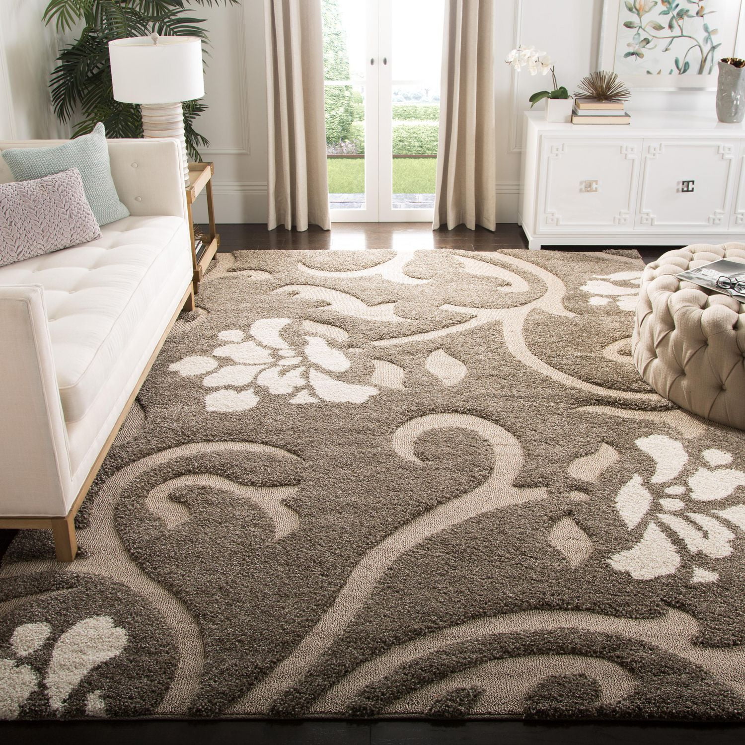 SAFAVIEH Florida Davin Floral Shag Area Rug