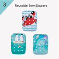 thumbnail image 2 of KaWaii Baby Couches Lavables de Bain Réutilisables Taille Unique Ajustable Lot de 3 - Thème No 2, 2 of 2