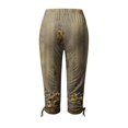 thumbnail image 5 of Womens Relaxed Fit Pants by Generic Summer Casual Drawstring Solid Cropped Cargo Pants, Black, Size XL, 5 of 5