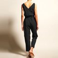 thumbnail image 4 of LSLJS Women Short Sleeve Jumpsuits Casual Summer Rompers Loose Belted Waist Jumpers with Pockets, 4 of 7