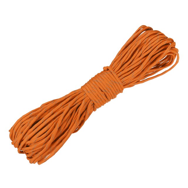 Uxcell Reflective Paracord Rope, Fluorescent Paracord Rope Guyline Camping Parachute Cord for Camping Hiking Fishing Orange 98 ft