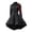 E-Dark Gray, variant on Kcodviy Women's Dress Retro Style Cute Gothic Clothes for Teen Solid Color Trumpet Sleeve Gothic Clothes for Women Long Princess Dress
