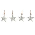 thumbnail image 2 of Gem Studded Metal Ornament (Angel/Tree/Star) (Set Of 12) (Asstd), 2 of 4