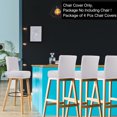 thumbnail image 2 of PiccoCasa Stretch Spandex Bar Stool Cover for Short Back Chair Silver Grey 4, 2 of 8