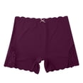 thumbnail image 4 of Sexy Lace Edge Women's Ice Silk Seamless Boyshorts Smooth And Solid Color Panties, 4 of 5
