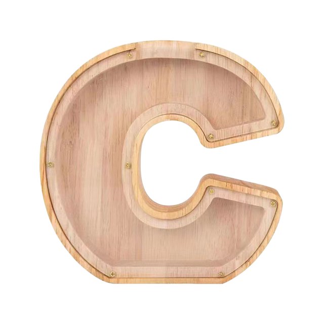 Birdeem Personalized Wooden Name Money Box Wooden Deposit Box Twenty Six English Letters