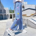 thumbnail image 4 of Girls Baggy Jeans High Waisted Cool Ripped Button Jeans Kawaii Pants 5-14 Years, 4 of 5