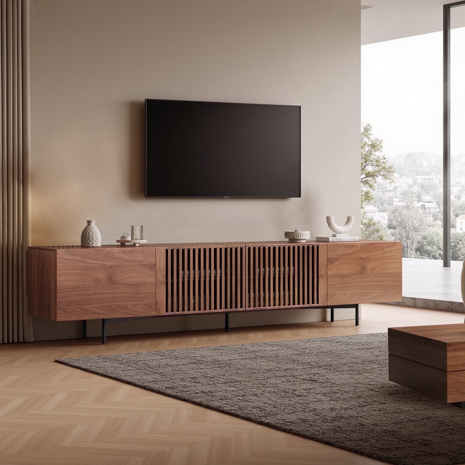 midcentury額 NessCarsti Mid-Century Modern TV Stand for 100