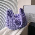thumbnail image 2 of Large Capacity Hobo Bag Solid Color Quilted Satchel Bags for Women Birthday Gift, 2 of 9