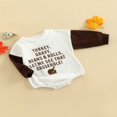 thumbnail image 3 of Bébé Garçons Filles L'action de Grâce Romper Manches Longues Col Rond Lettres Léopard Print Body, 3 of 9
