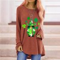 thumbnail image 2 of QIPOPIQ T-Shirts à Manches Longues pour Femmes à Col Rond T-Shirts de la Saint-Patrick Tunique Shamrock T-Shirt Imprimé T-Shirt Vert Chanceux T-Shirts de la Saint-Patrick T-Shirt à Col Rond T-Shirts de Fête Offres, 2 of 5