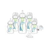 Dr. Brown's Anti-Colic Options+ Wide-Neck Baby Bottle Newborn Feeding Set with Baby Bottle Travel Caps