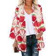 thumbnail image 1 of Nouveaux Hauts pour Femmes 2023 Mode Col Rond Grande Taille T-Shirt à Manches Longues Blouse Imprimée Automne Chandail en Molleton à Manches Longues pour Femmes, 1 of 5