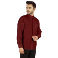 thumbnail image 3 of Bestman Solid Button-Down Shirt For Mens Chinese Collar Front Placket Formal Shirts, 3 of 7