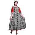 thumbnail image 1 of Bimba Anarkali Kurta Imprimée Longue Robe Maxi IndianKurtisFor Femmes Tenue de Fête, 1 of 6