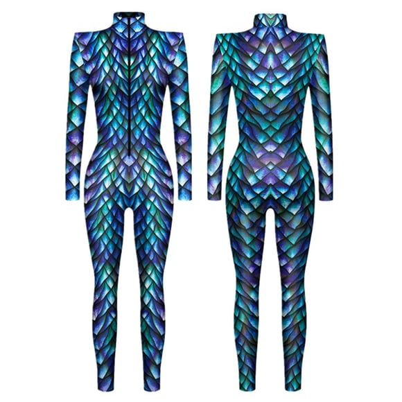 HJYCHN Jumpsuit for Women Carnival Long Sleeve Piece Jumpsuit Set with Headband Womens Jumpsuit S
