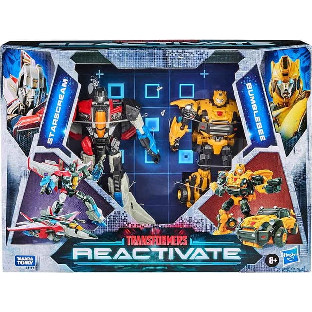 Transformers Reactivate 6 Inch Action Figure Deluxe Class 2-Pack - Starscream & Bumblebee