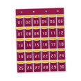 thumbnail image 4 of Wisewang Sturdy Classroom Pocket Chart Organizer Holds Cellphones Sundries And Calculators With Open Access Sturdy And Durable. Red 30 Pockets, 4 of 6