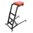 thumbnail image 1 of Heavy Duty Topside Automotive Creeper – 440 lbs Capacity, 48"-66" Adjustable Height, Collapsible Thick Padded Deck, 4 Swivel Casters, Mechanic Workshop Garage Repair Equipment, Red+Black, 1 of 11