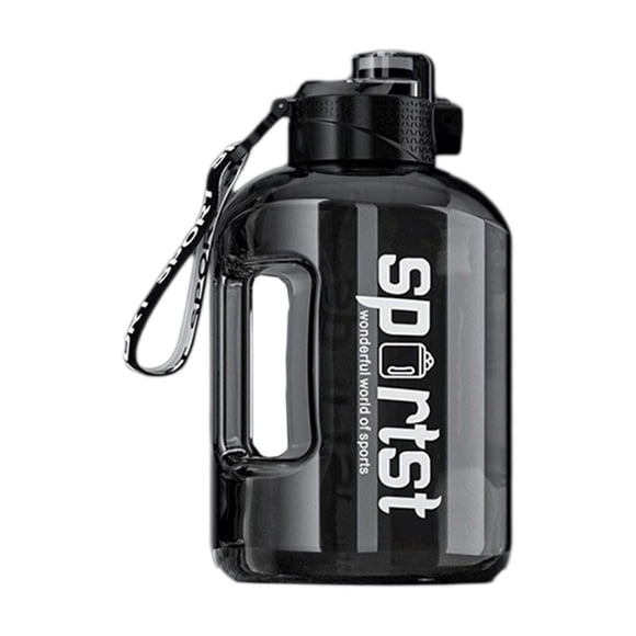 Meitianfacai Large Capacity Water Bottle Half Gallon Water Bottle BPA Free Ideal for Gym, Big Water of Jug, Reusable Sports Bottle for Men Women,Black