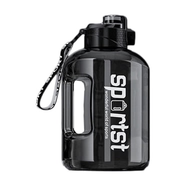 Meitianfacai Large Capacity Water Bottle Half Gallon Water Bottle BPA Free Ideal for Gym, Big Water of Jug, Reusable Sports Bottle for Men Women,Black