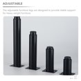 thumbnail image 3 of COMPUKAS 4Pcs Black Metal Furniture Legs Adjustable for Sofa Dresser and Coffee Table, 3 of 8