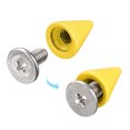 thumbnail image 4 of Unique Bargains 50 Sets Cone Spikes Studs 7x10mm Studs and Spike Screw Back Rivet Yellow, 4 of 4