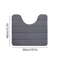 thumbnail image 3 of Dvkptbk Carpets Suits Memory Foam Bath Mat U Shape Toilet Mats Bathroom Rugs Soft Comfortable Water Quick Drying Absorption Non-Slip Thick Machine Washable Easier to Dry Dark Bathroom Accessories, 3 of 7