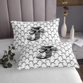 thumbnail image 3 of Erosebridal Letter Bow Coverlet Set King,Monogrammed Initial Bedding Set,Dreamy Room Decorative,Breathable,3 Pieces, 3 of 5