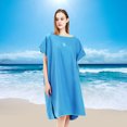 thumbnail image 4 of Polyester Surf Poncho Cing Robe Quick er Hooded Soft Microfiber Medium Blue, 4 of 8