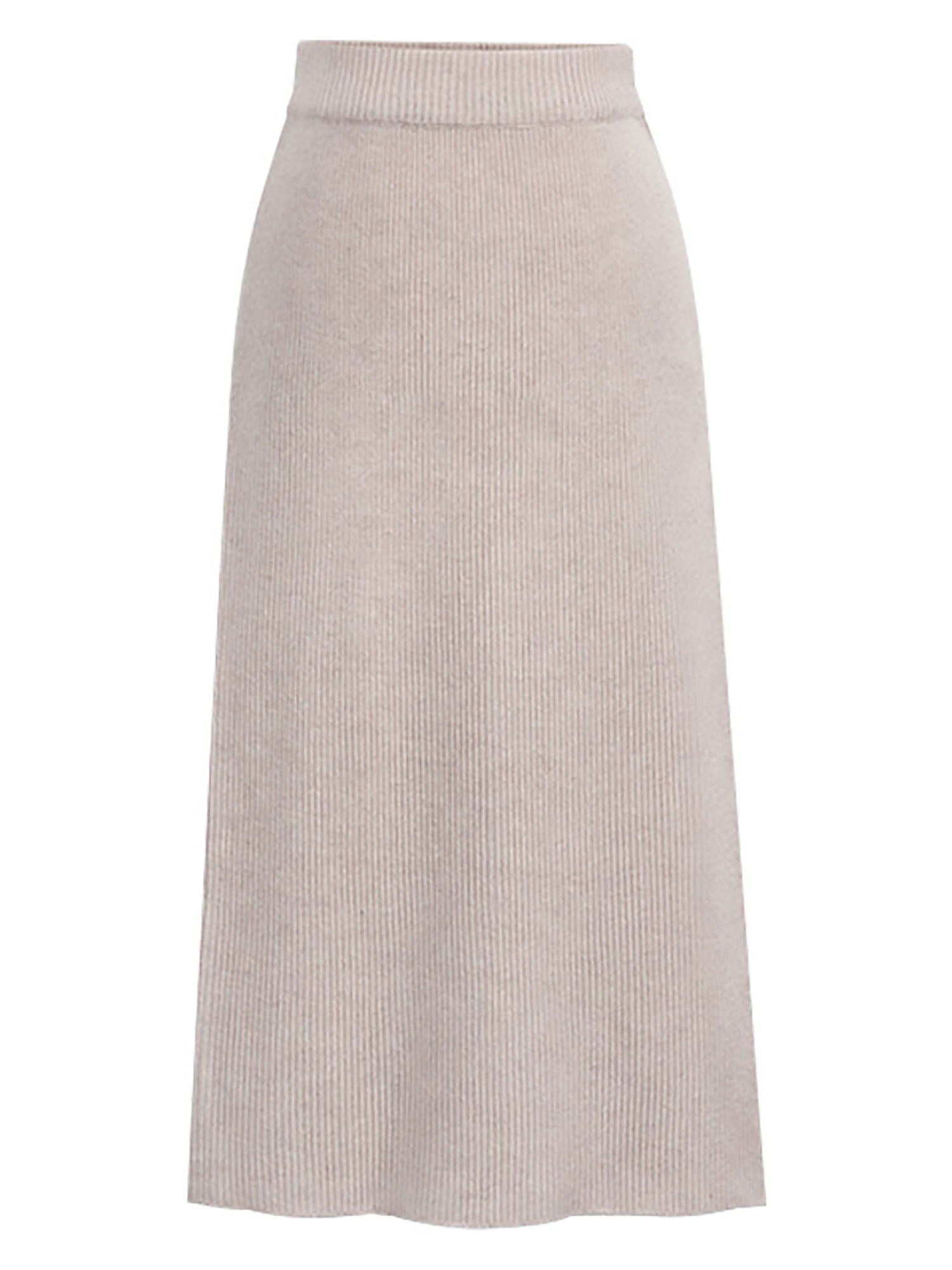 Luxur Jupe Midi Tricotée Taille Haute pour Femme, Rose Abricot, 5TG
