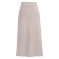 thumbnail image 1 of Innerwin Jupe Midi Tricotée Taille Haute pour Femme, Rose Abricot, 2TG, 1 of 5