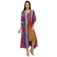 thumbnail image 1 of Bimba Exclusive Rayon Kaftan Chic Coverup Dress Drawstring Waist Night Wear, 1 of 9