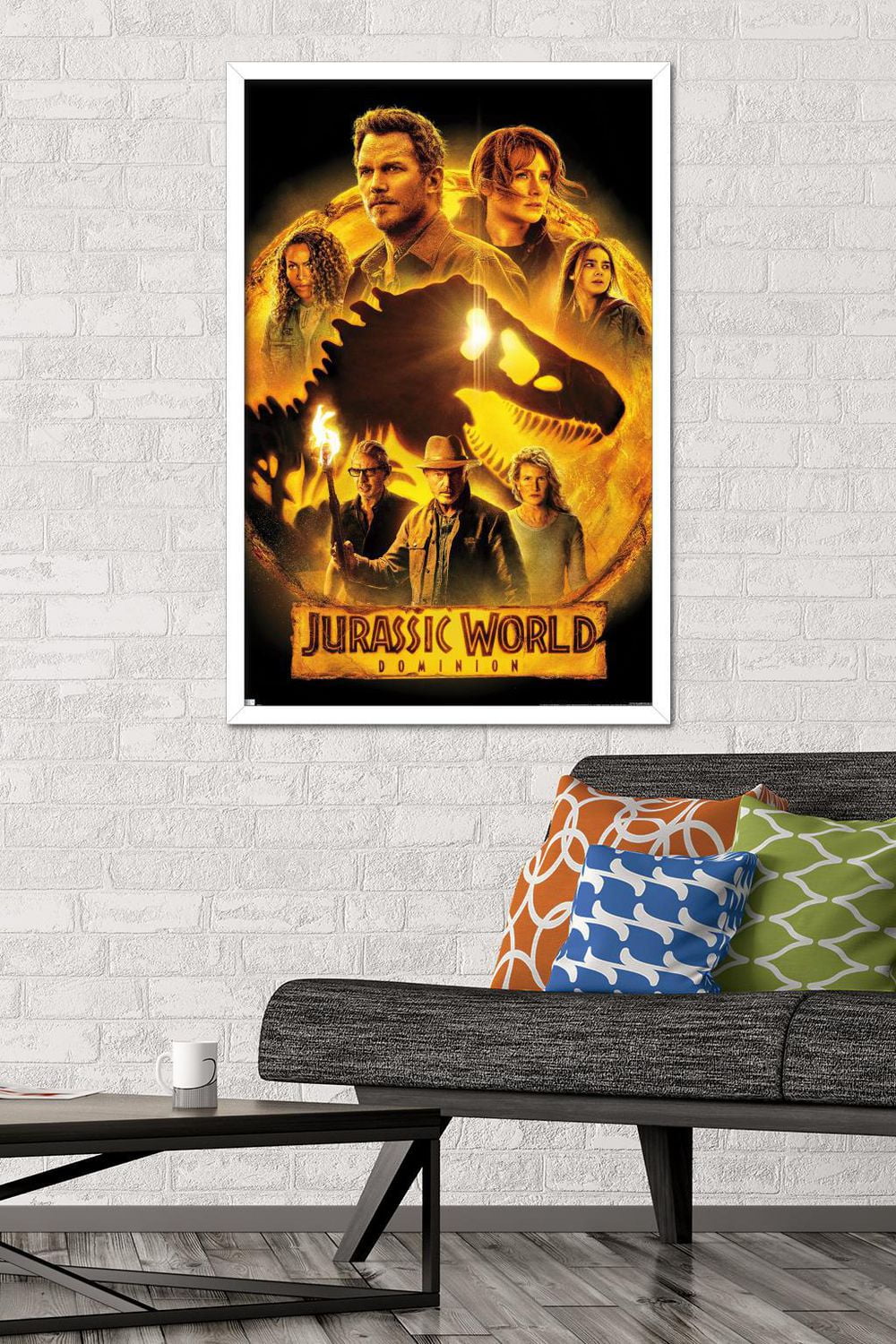 Jurassic World: Dominion - Group One Sheet Wall Poster, 14.725" x 22.375" Framed