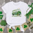 thumbnail image 1 of T-shirts de la Saint-Patrick pour Femmes Mode Col Rond Imprimé Manches Courtes T-shirt Décontracté Ample Hauts Saint-Patrick, 1 of 6