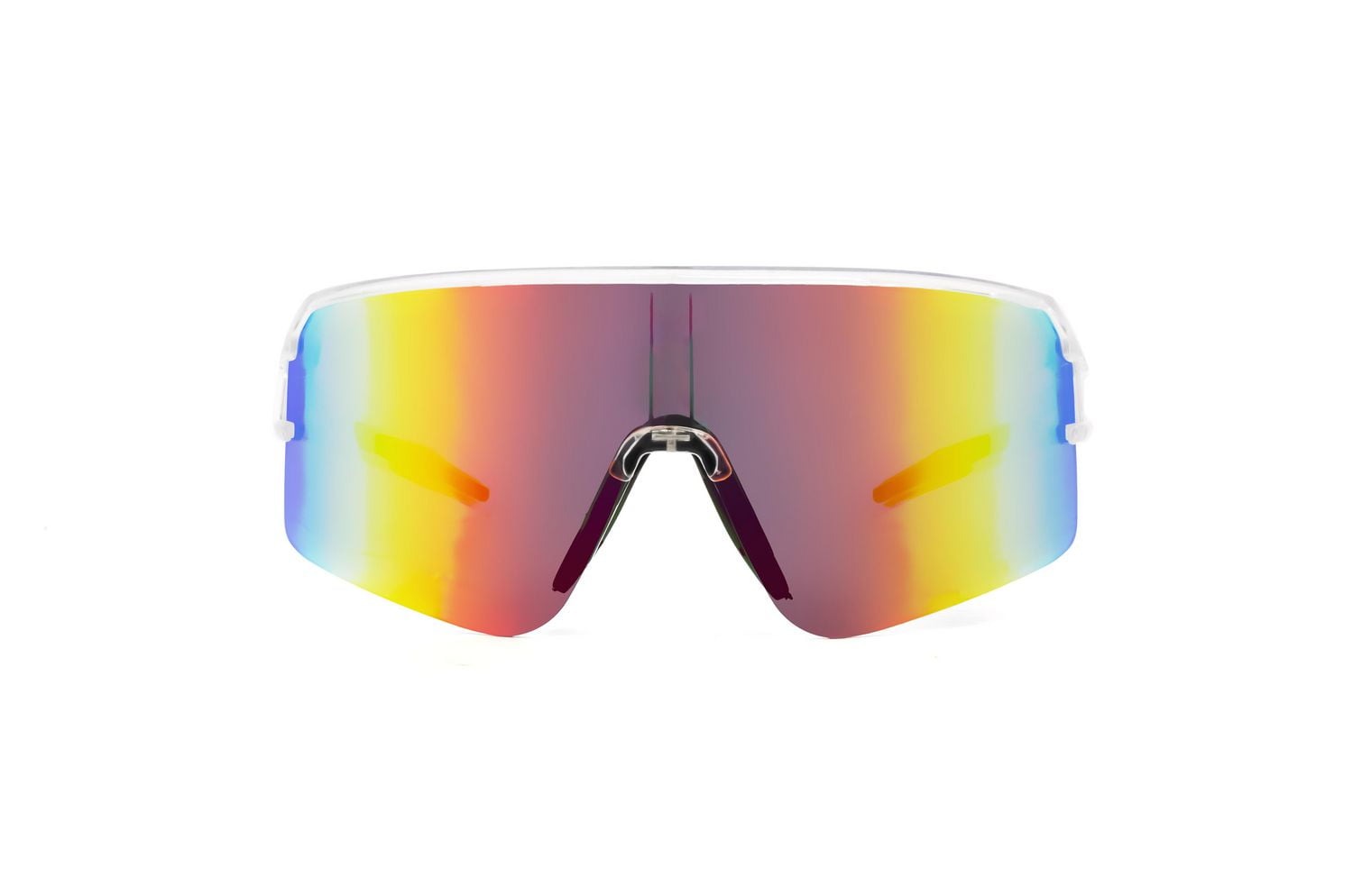 Athletic Works Clear and Red Shield Sunglasses