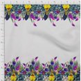 thumbnail image 2 of oneOone Polyester Lycra Fabric Leaves & Flower Panel Print Fabric By The Yard 56 Inch Wide, 2 of 3