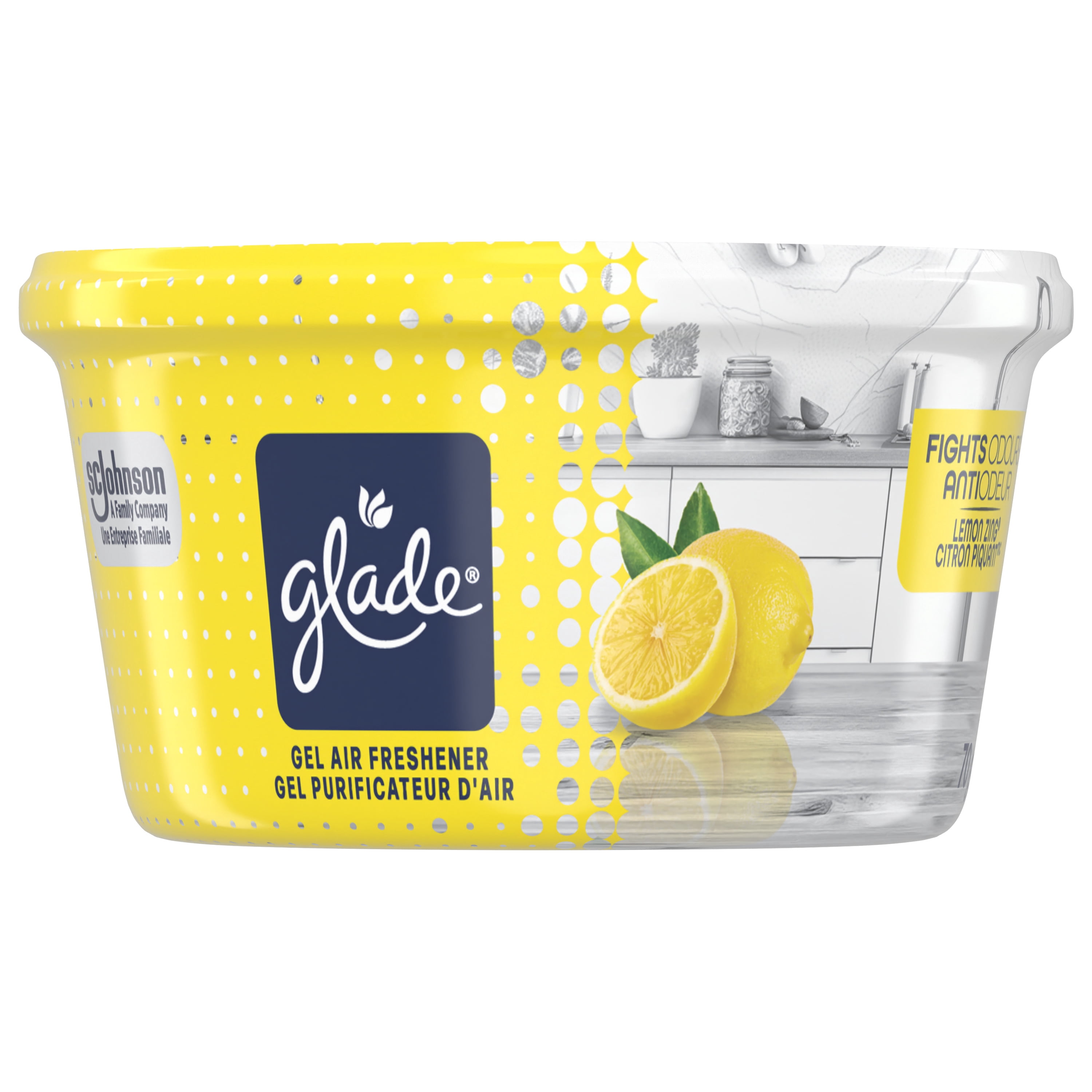 Glade gel purificateur d'air, citron piquante