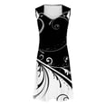 thumbnail image 4 of Penkiiy Robes de Printemps pour Femmes 2024 Décontractées Imprimées Amples Sans Manches Couleur Unie Col Rond Tempérament Élégantes Robes Dos Nu S Multicolore, 4 of 5