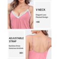 thumbnail image 3 of Beautyin Femmes Pyjama Robe de Nuit V-Cou Dentelle Loungewear Détendue Fit, 3 of 7