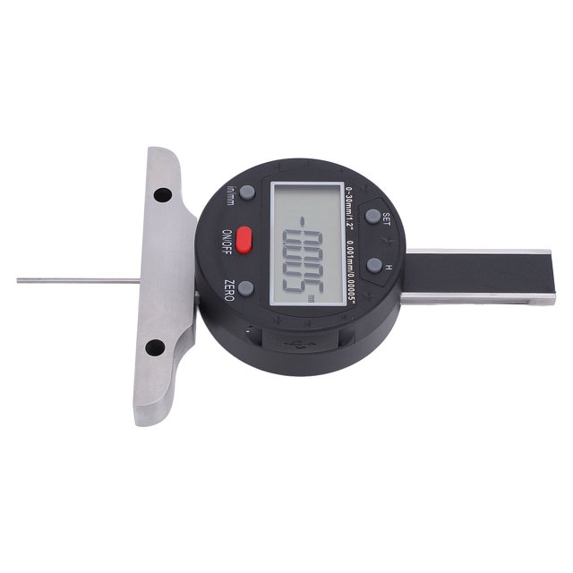 Digital Depth Indicator, 0.001mm 0.00005in Accuracy Digital Depth Gauge for Measurement