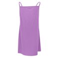 thumbnail image 1 of Leutsin Ladies V-neck Mid-Waist Loose Button Solid Color Sleeveless Suspender Dress, 1 of 4