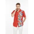 thumbnail image 4 of Hawaii Hangover Chemise Hawaïenne Aloha pour Homme en Coton Premium Orchid Paradise Rouge 3TG, 4 of 5