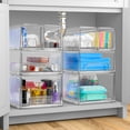 thumbnail image 2 of Sorbus Large Clear Stackable Storage Drawers, Plastic Storage Drawers with Handles for Laundry Room, Office, Closet, Desk, Home, Kitchen, Pantry, Bathroom, Room, Organization and Storage (2 Pack), 2 of 9
