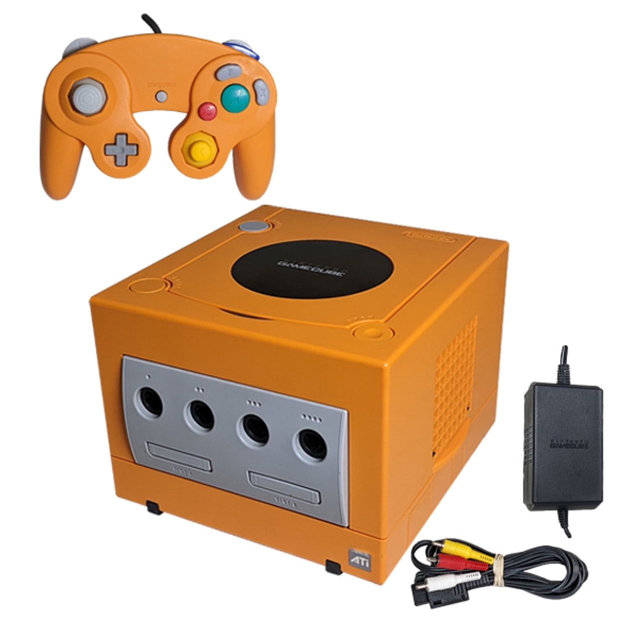 Authentic Orange Nintendo GameCube Console - Everything Included