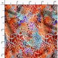 thumbnail image 2 of Soimoi Orange Poly Georgette Fabric Leopard Animal Skin Printed Fabric 1 Yard 52 Inch Wide, 2 of 6