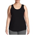 thumbnail image 1 of QUINDOS Débardeurs pour Femmes Grande Taille Été Noir Exercice Mode Grande Taille Uni Col Rond Ample Sans Manches T-shirt Chandail Camisoles pour Femmes, 1 of 6