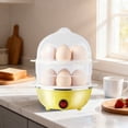 thumbnail image 4 of Cagogo under $5 Egg Cooker, Mini Stainless Steel Egg Cooker, Double Layer Boiled Egg Breakfast Maker, Household Electric Appliance, Soft Hard Egg Boiler, Compact Kitchen Tool, 4 of 6