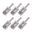 thumbnail image 1 of 6 Pcs Roller Bridge Tremolo Saddles For Strat TL Electric Guitar Chrome Color, 1 of 12