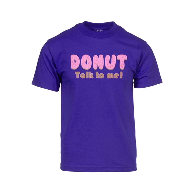 Mens Donut Talk to Me! Short-Sleeve T-Shirt - Purple - 2X-Large